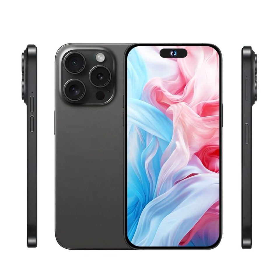 Hot Selling 15 Phone 15 Pro Max Clone IOS 8GB+512GB 6.7 Inch full Display Phone original Dual sim Have logo Mobile Cell Phone